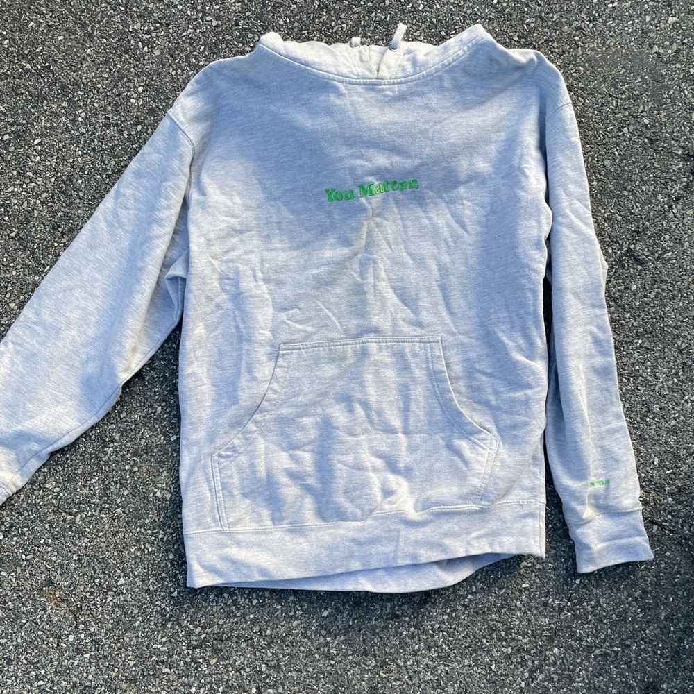 Women's Gray Hoodie with 'You Matter' Embroidery